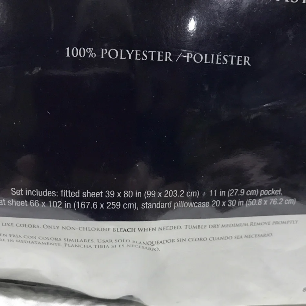 Colormate Twin XL Sheet Sets (2) Sears Brand Blue White Unisex